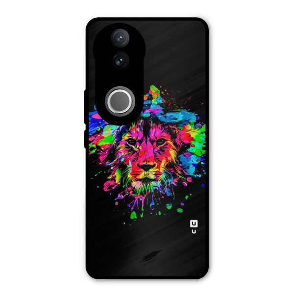 Artistic Lion Art Splash Metal Back Case for Vivo V50e