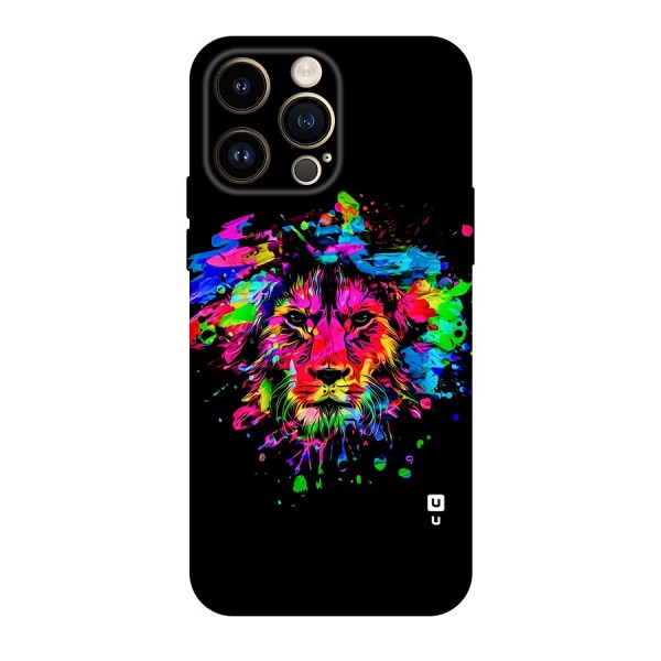 Artistic Lion Art Splash Original Polycarbonate Back Case for iPhone 14 Pro Max