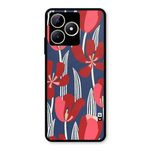 Artistic Tulips Metal Back Case for Realme C53
