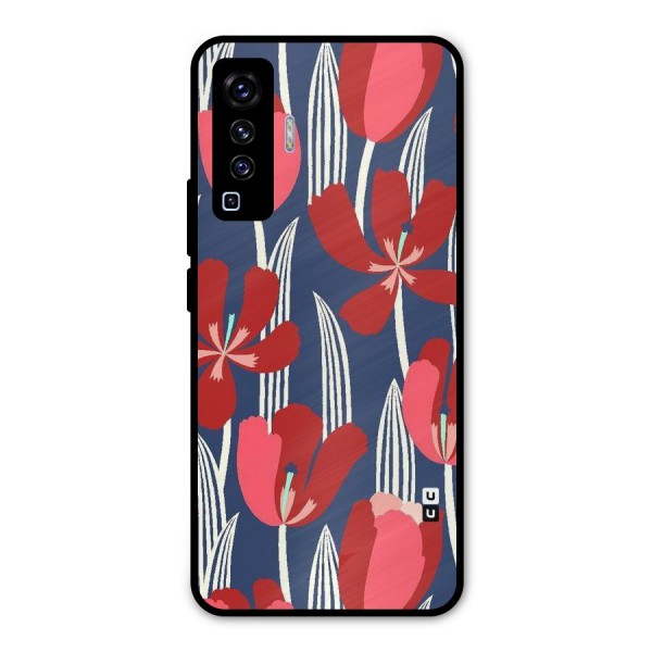 Artistic Tulips Metal Back Case for Vivo X50