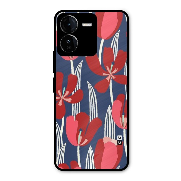 Artistic Tulips Metal Back Case for iQOO Z9