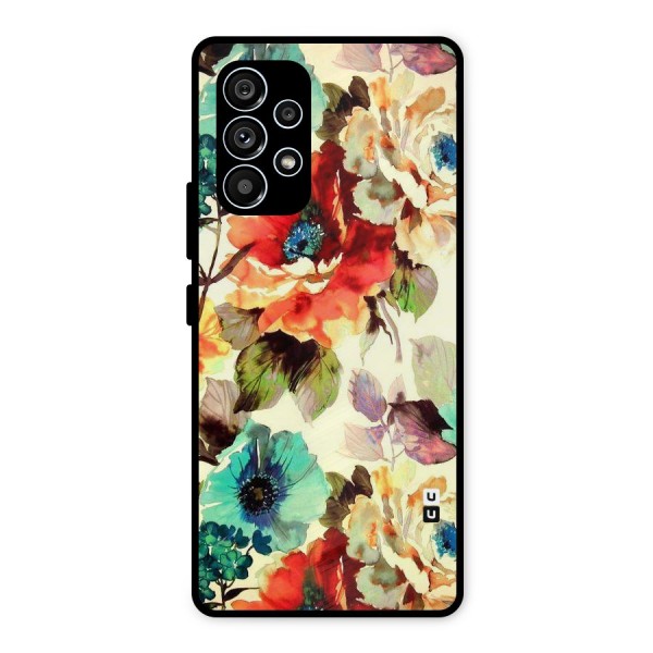 Artsy Bloom Flower Metal Back Case for Galaxy A53 5G