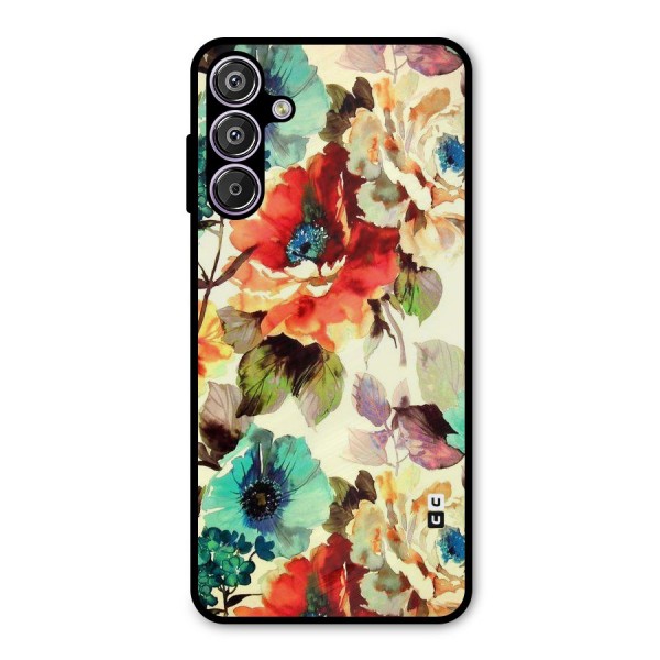 Artsy Bloom Flower Metal Back Case for Galaxy F15