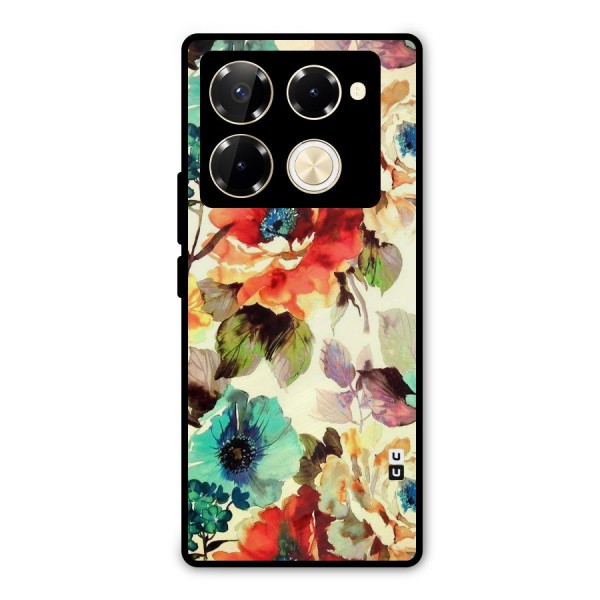 Artsy Bloom Flower Metal Back Case for Infinix Note 40 Pro Plus
