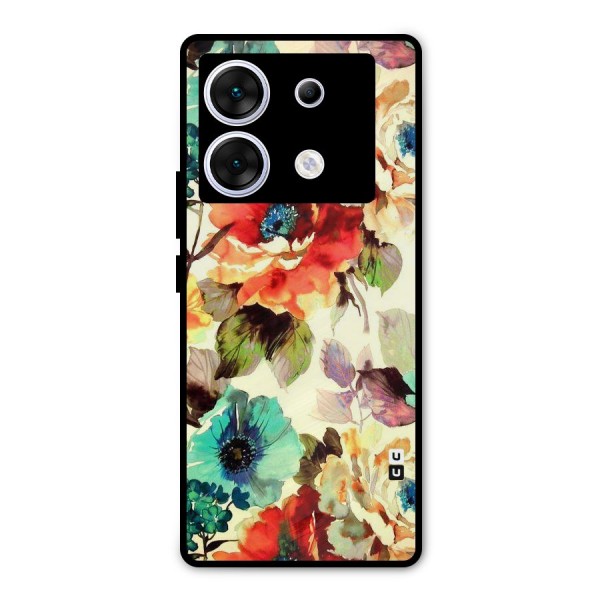 Artsy Bloom Flower Metal Back Case for Infinix Zero 30 5G