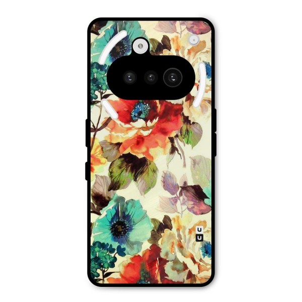 Artsy Bloom Flower Metal Back Case for Nothing Phone 3a