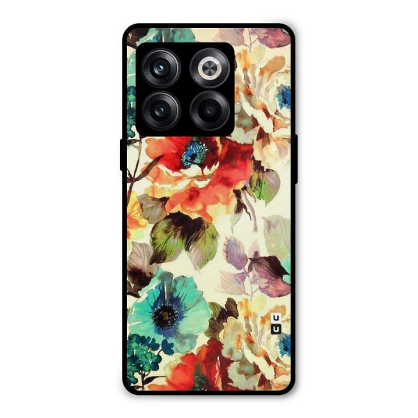 Artsy Bloom Flower Metal Back Case for OnePlus 10T