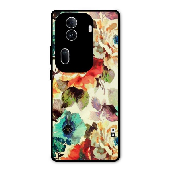 Artsy Bloom Flower Metal Back Case for Oppo Reno11 Pro 5G