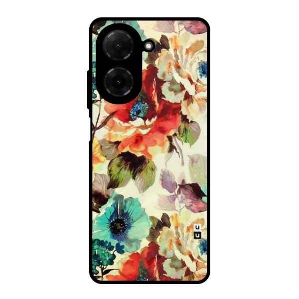 Artsy Bloom Flower Metal Back Case for Poco C71