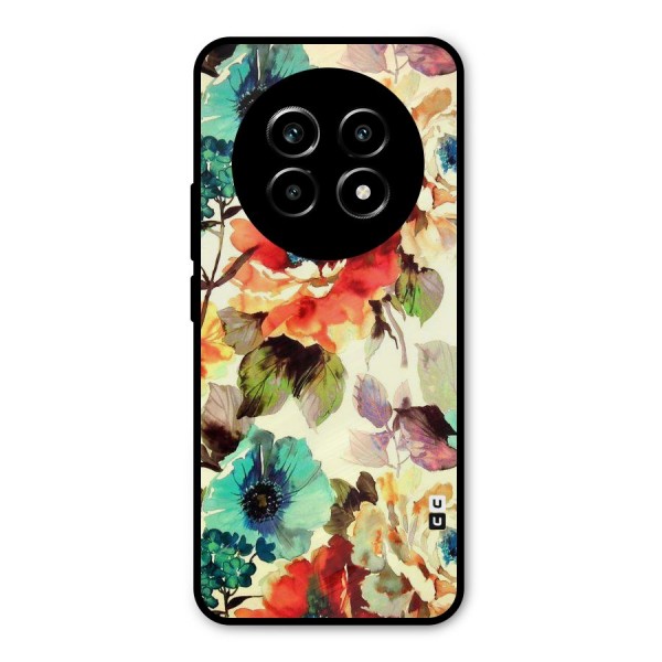 Artsy Bloom Flower Metal Back Case for Realme 13 Pro