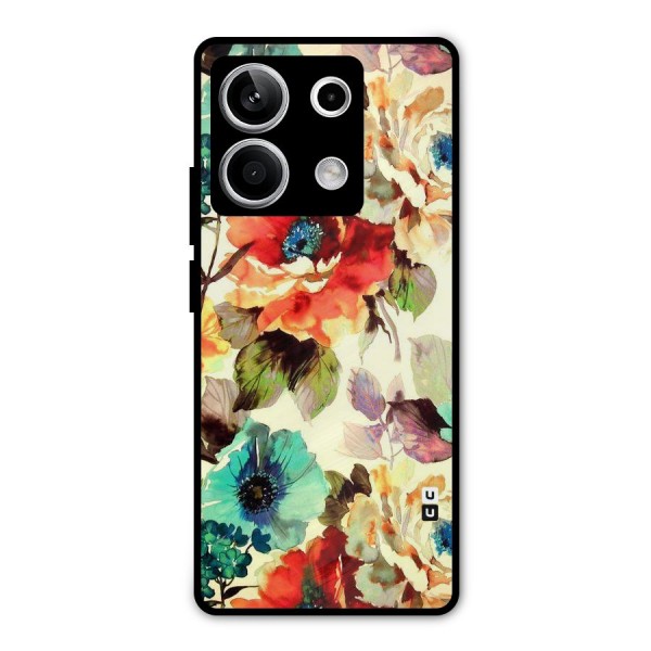 Artsy Bloom Flower Metal Back Case for Redmi Note 13 5G