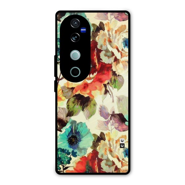 Artsy Bloom Flower Metal Back Case for Vivo V40
