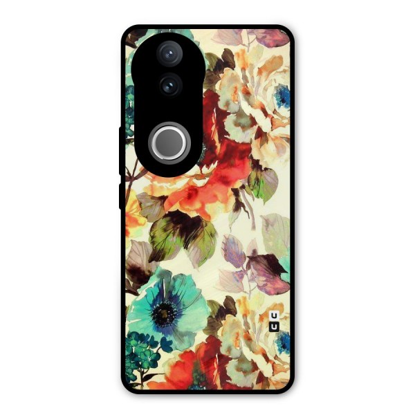 Artsy Bloom Flower Metal Back Case for Vivo V50e