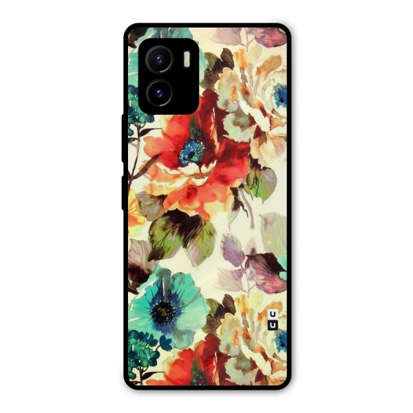Artsy Bloom Flower Metal Back Case for Vivo Y15s