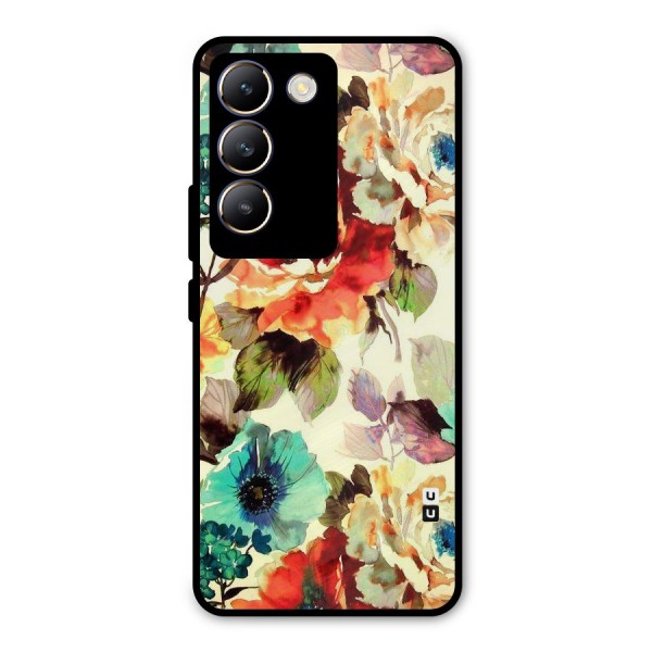 Artsy Bloom Flower Metal Back Case for Vivo Y200e