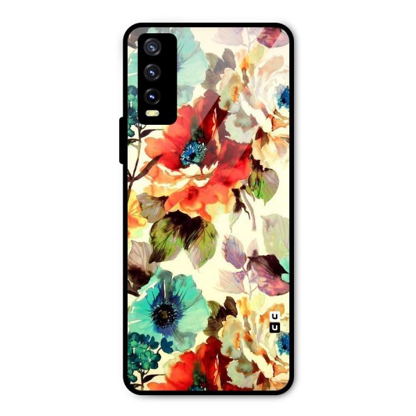 Artsy Bloom Flower Metal Back Case for Vivo Y20i