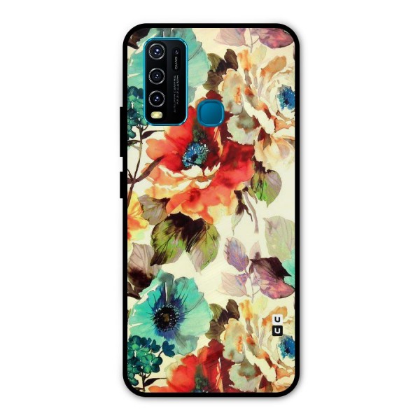 Artsy Bloom Flower Metal Back Case for Vivo Y50