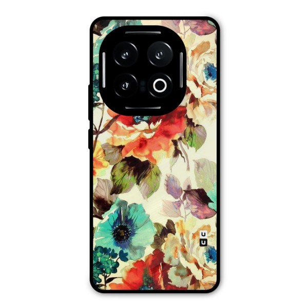 Artsy Bloom Flower Metal Back Case for iQOO 13