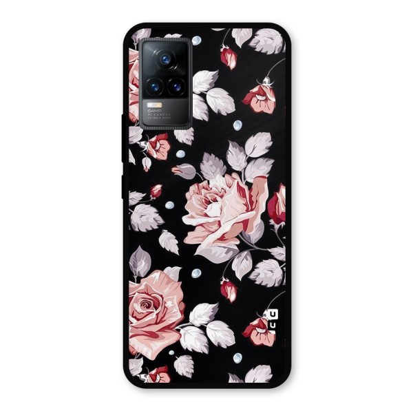 Artsy Floral Metal Back Case for Vivo Y73