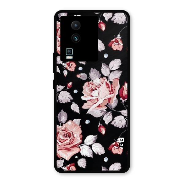 Artsy Floral Metal Back Case for iQOO Neo 7 Pro