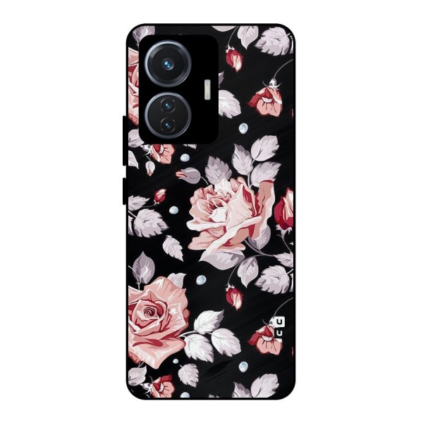 Artsy Floral Metal Back Case for iQOO Z6 44W