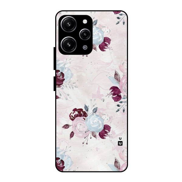 Artsy Florasy Glass Back Case for Redmi 12 4G
