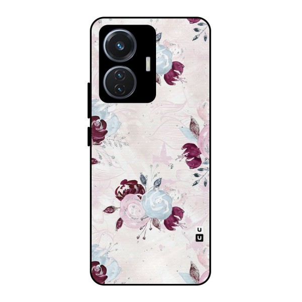 Artsy Florasy Metal Back Case for iQOO Z6 44W