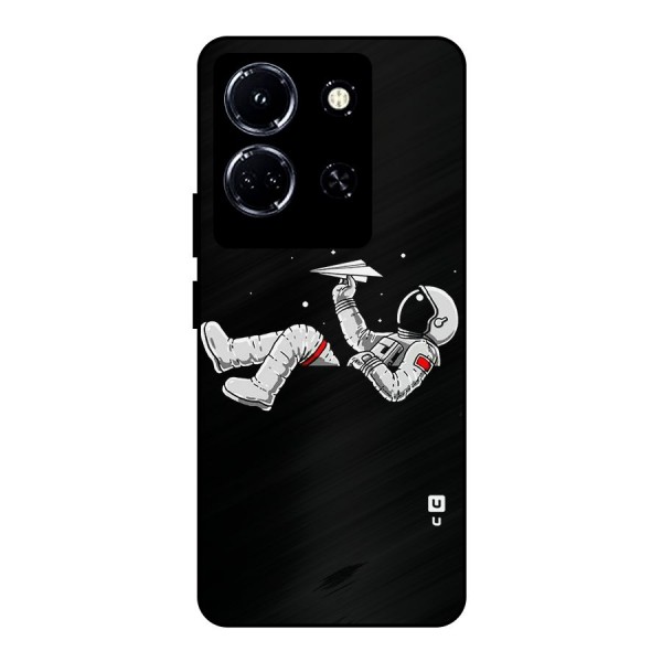 Astronaut Aeroplane Metal Back Case for Infinix Note 30 5G