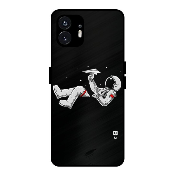 Astronaut Aeroplane Metal Back Case for Nothing Phone 2
