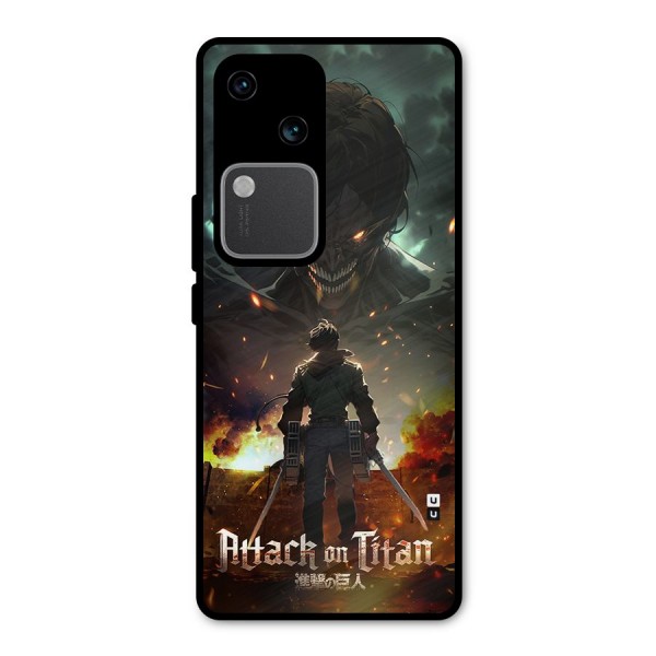 Atack On Titan Metal Back Case for Vivo V30