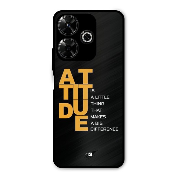 Attitude Difference Metal Back Case for Poco M6 Plus