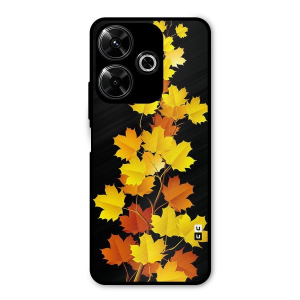 Autumn Forest Leaves Metal Back Case for Poco M6 Plus