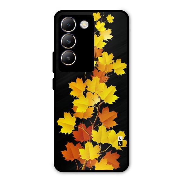 Autumn Forest Leaves Metal Back Case for Vivo Y200e