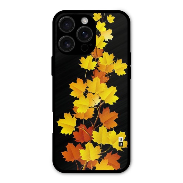 Autumn Forest Leaves Metal Back Case for iPhone 16 Pro Max