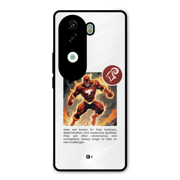 Awesome Aries Metal Back Case for Vivo V40e
