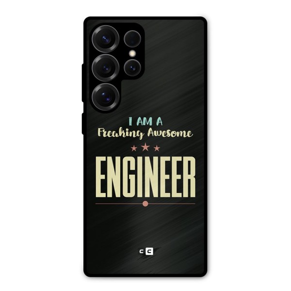 Awesome Engineer Metal Back Case for Galaxy S25 Ultra
