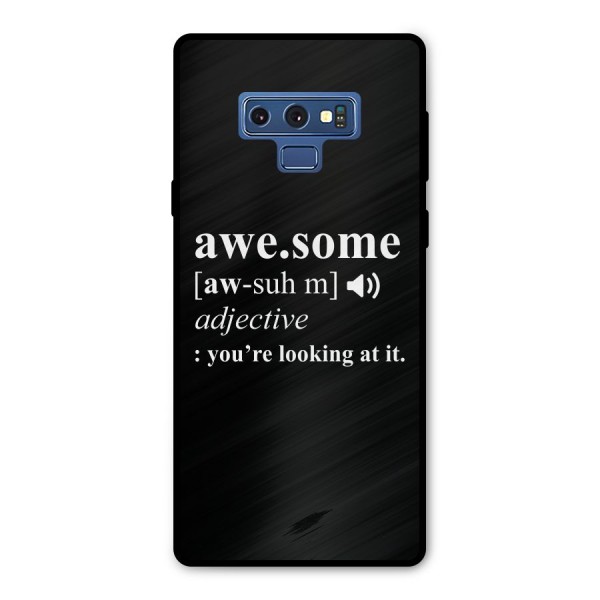 Awesome Looking at it Metal Back Case for Galaxy Note 9