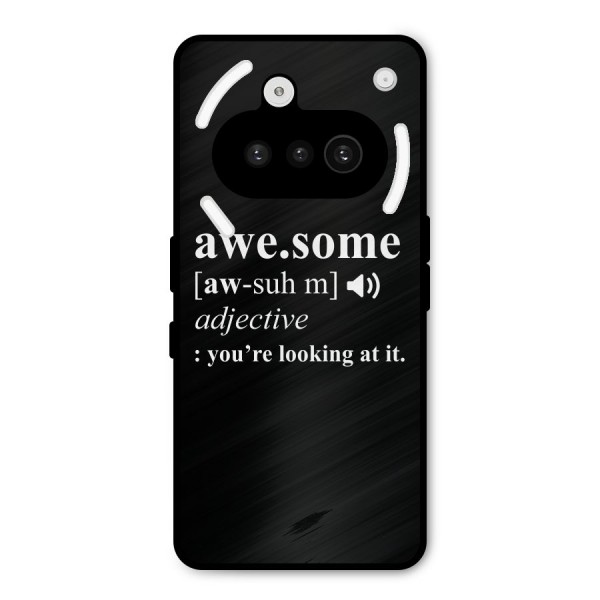 Awesome Looking at it Metal Back Case for Nothing Phone 3a
