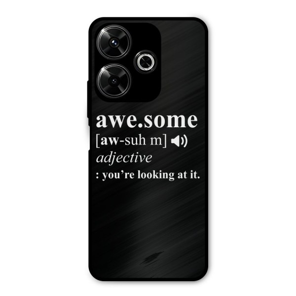 Awesome Looking at it Metal Back Case for Poco M6 Plus