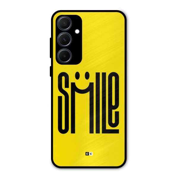 Awesome Smile Metal Back Case for Galaxy A35