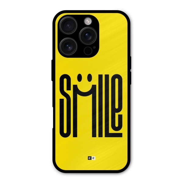 Awesome Smile Metal Back Case for iPhone 16 Pro