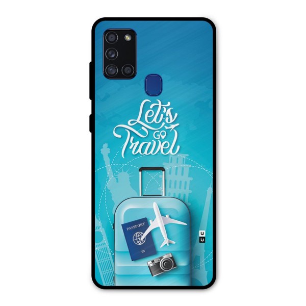 Awesome Travel Bag Metal Back Case for Galaxy A21s