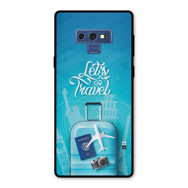 Awesome Travel Bag Metal Back Case for Galaxy Note 9