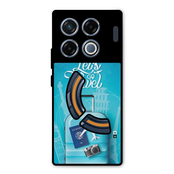 Awesome Travel Bag Metal Back Case for Infinix GT 20 Pro