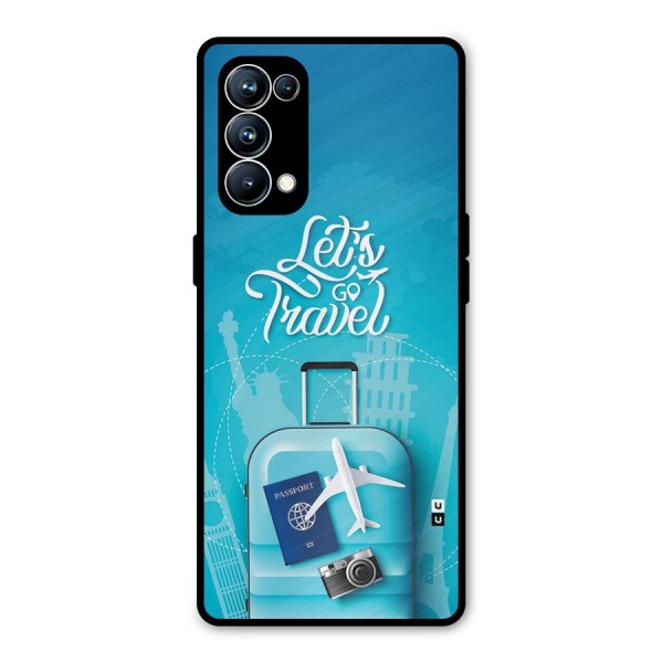 Awesome Travel Bag Metal Back Case for Oppo Reno5 Pro 5G