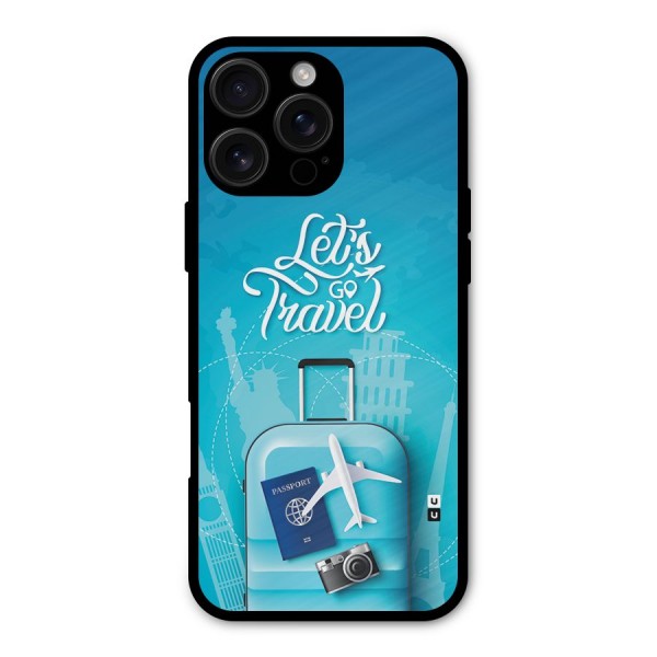 Awesome Travel Bag Metal Back Case for iPhone 16 Pro Max