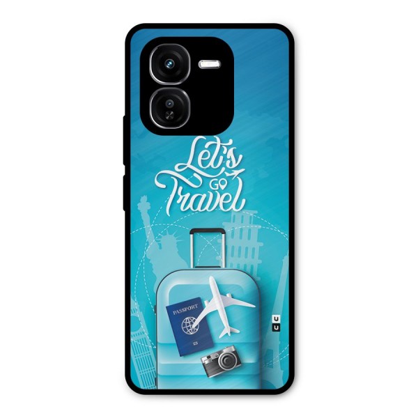 Awesome Travel Bag Metal Back Case for iQOO Z9x