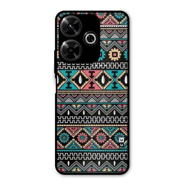 Aztec Beautiful Creativity Metal Back Case for Poco M6 Plus