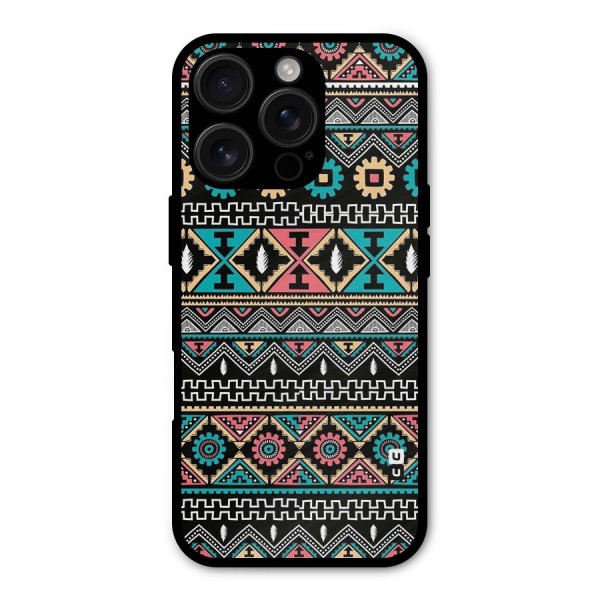 Aztec Beautiful Creativity Metal Back Case for iPhone 16 Pro