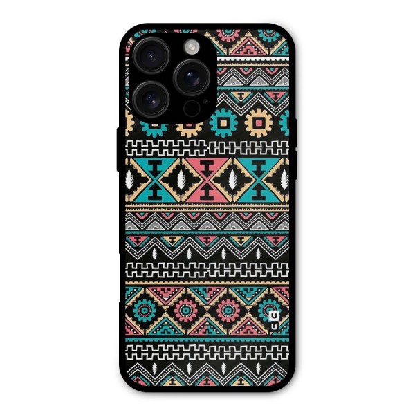 Aztec Beautiful Creativity Metal Back Case for iPhone 16 Pro Max